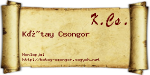 Kátay Csongor névjegykártya