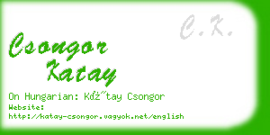 csongor katay business card